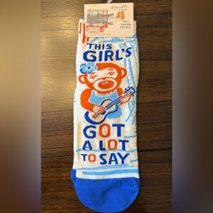 NWT Blue Q Ankle Socks This Girl’s Got A lot to Say